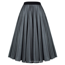 Kate Kasin Women&#39;s Elegant Elastic Waist Pleated A-Line saia KK000663-1